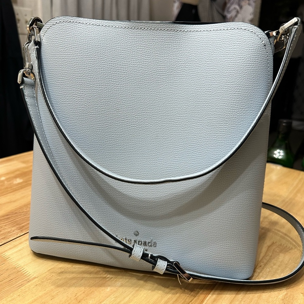 Kate Spade Light Blue Bucket Tote Bag